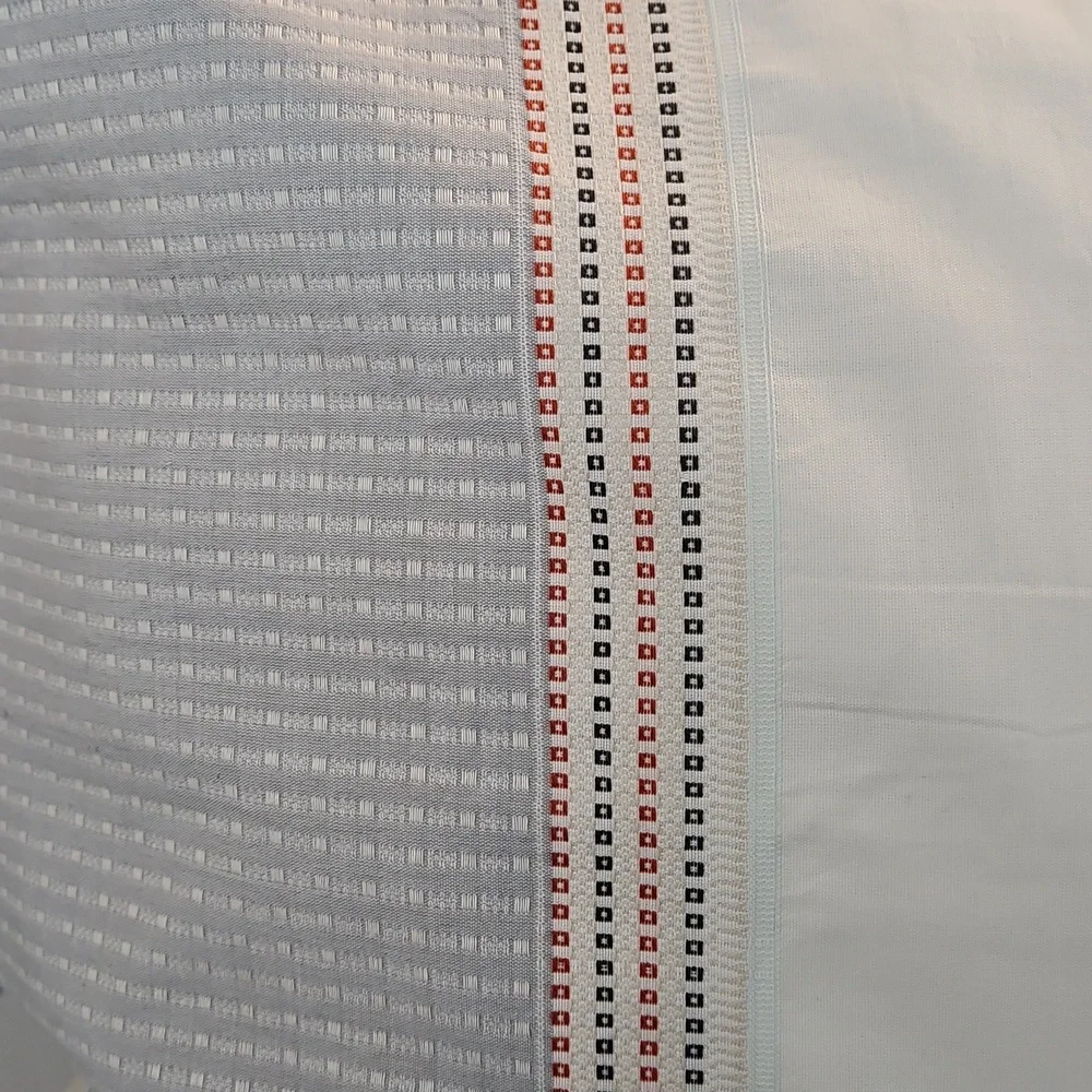 West Elm Vintage NWOT Cream Gray Organic Cotton Woven Euro Sham